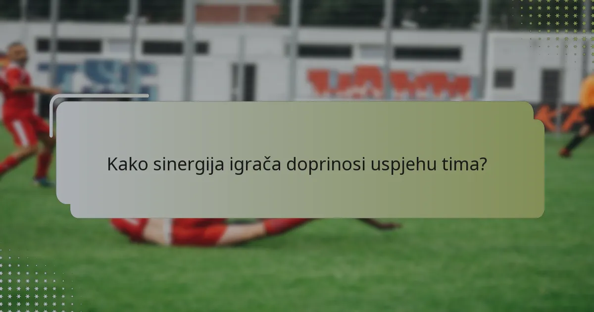 Kako sinergija igrača doprinosi uspjehu tima?